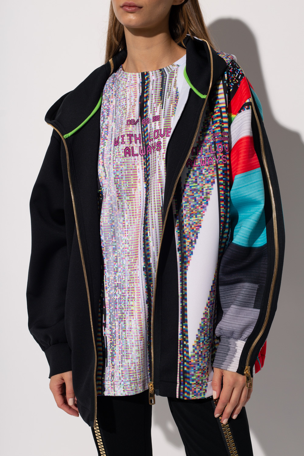 Printed hoodie leopard-print dolce & Gabbana